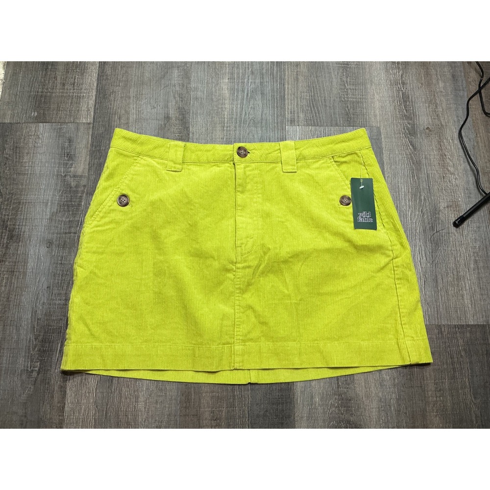 Wild Fable Lime Green Corduroy Mini Skirt Size 16 NWT Neon Green 331 05 5359